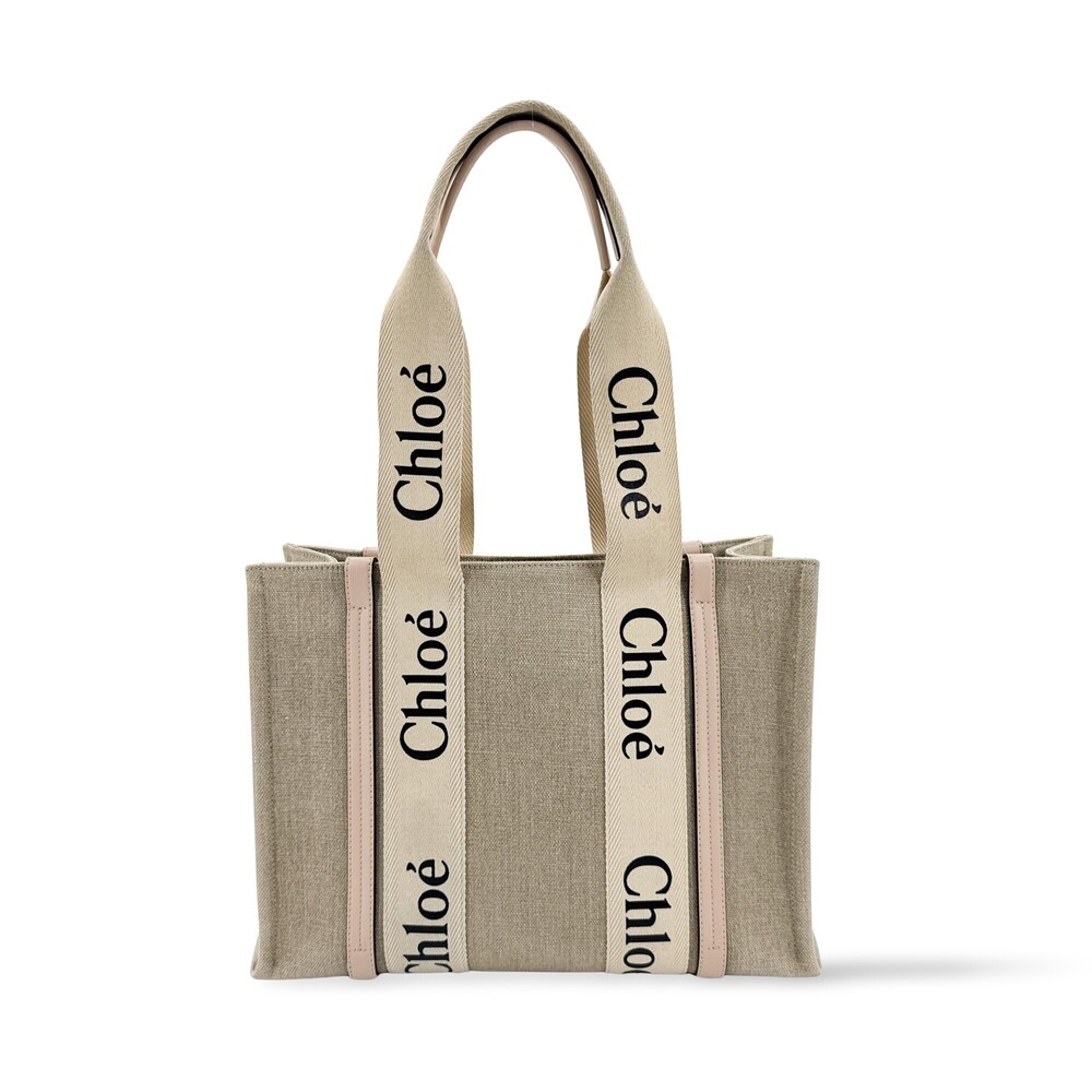 Chloe Woody Canvas with Leather Small